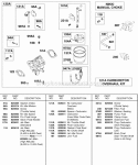 Carburetor Nikki Manual Choke Diagram and Parts List for 430447-0105-01  Briggs and Stratton Engine
